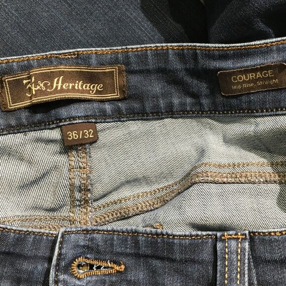 34 Heritage Courage Mid-Rise Straight Jeans 36/32 - Classic, Versatile, Casual - Picture 3 of 9